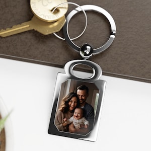 Personalized Photo Keychain, Custom Picture Metal Key Ring, Personalized Picture Gift for Her or Him, Custom Photo Keychains Gift Idea
