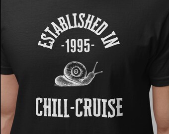 Camiseta de algodão unissex de 30º aniversário, criada em 1995, Chill Cruise, presente de aniversário de 30 anos, camiseta de festa de 30º aniversário, camiseta de aniversário