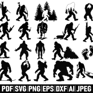 Bigfoot Svg Bundle, Bigfoot Cut Files, Bigfoot Clipart, Bigfoot Svg, Bigfoot Png, Bigfoot Silhouette, Sasquatch Svg, Bigfoot Mountain Svg