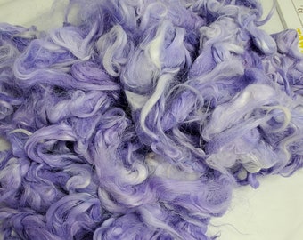 Suri Alpaca Locks, 4-5" Lilac Locks,  Doll Hair, Lock Spinning, Tail Spinning, Fiber Arts,  2oz