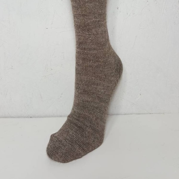 Missouri Grown Alpaca Socks, Suri Alpaca Socks,  Crew Socks, Size S-XL, Eco Friendly, Self Sustainable, Home Grown Alpaca, SM18LW