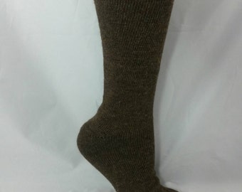 Natural Brown Alpaca Merino Socks: Missouri Grown, Warm Knit