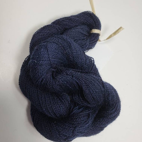 Suri Alpaca Lace Yarn, Dark Blue Lace Yarn, Royal Blue Alpaca Yarn, Suri Alpaca Blue Yarn, 300 yd, RBlue