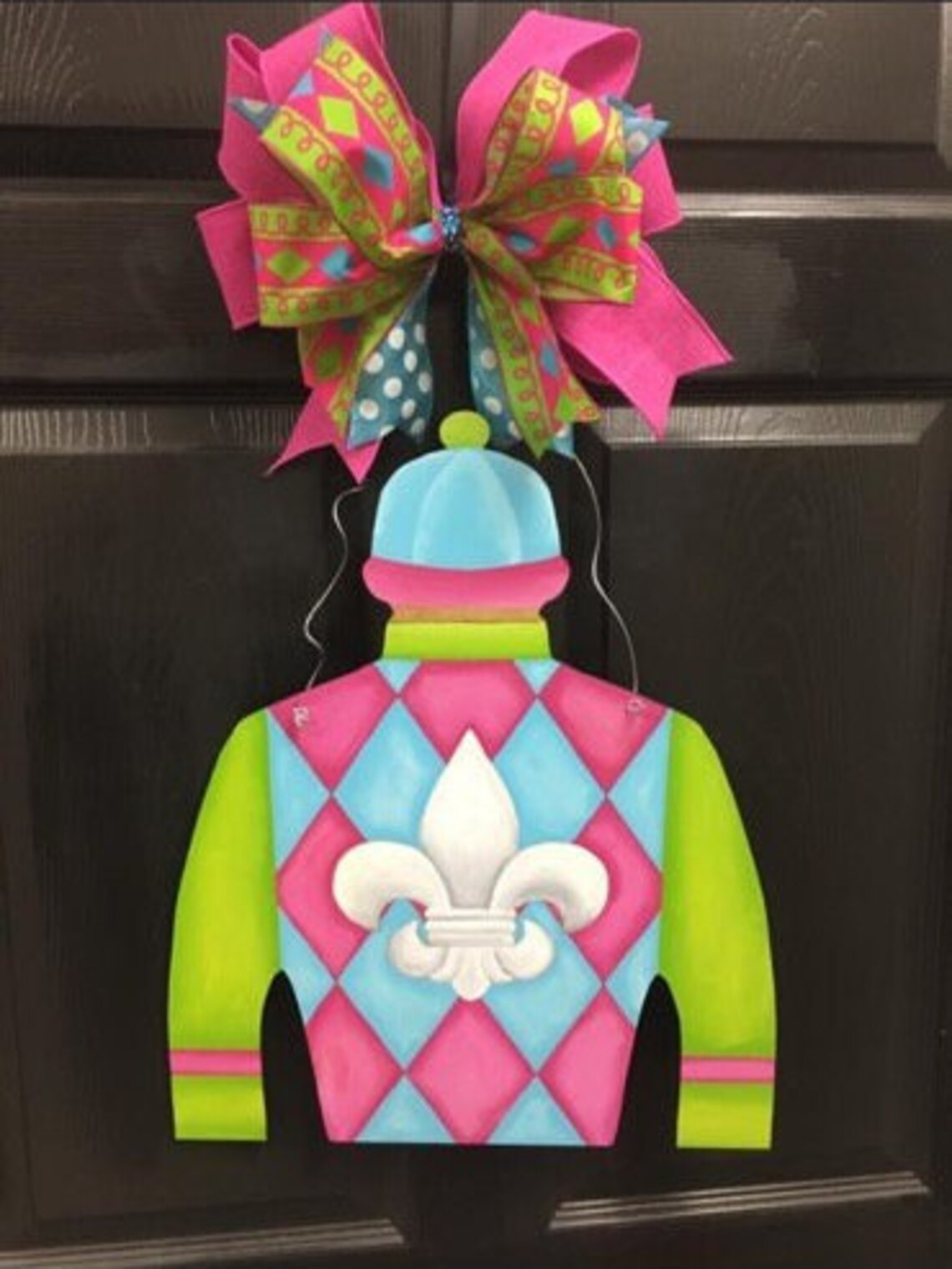 Derby Jockey Door Hangers Kentucky May Colorful Fun Etsy