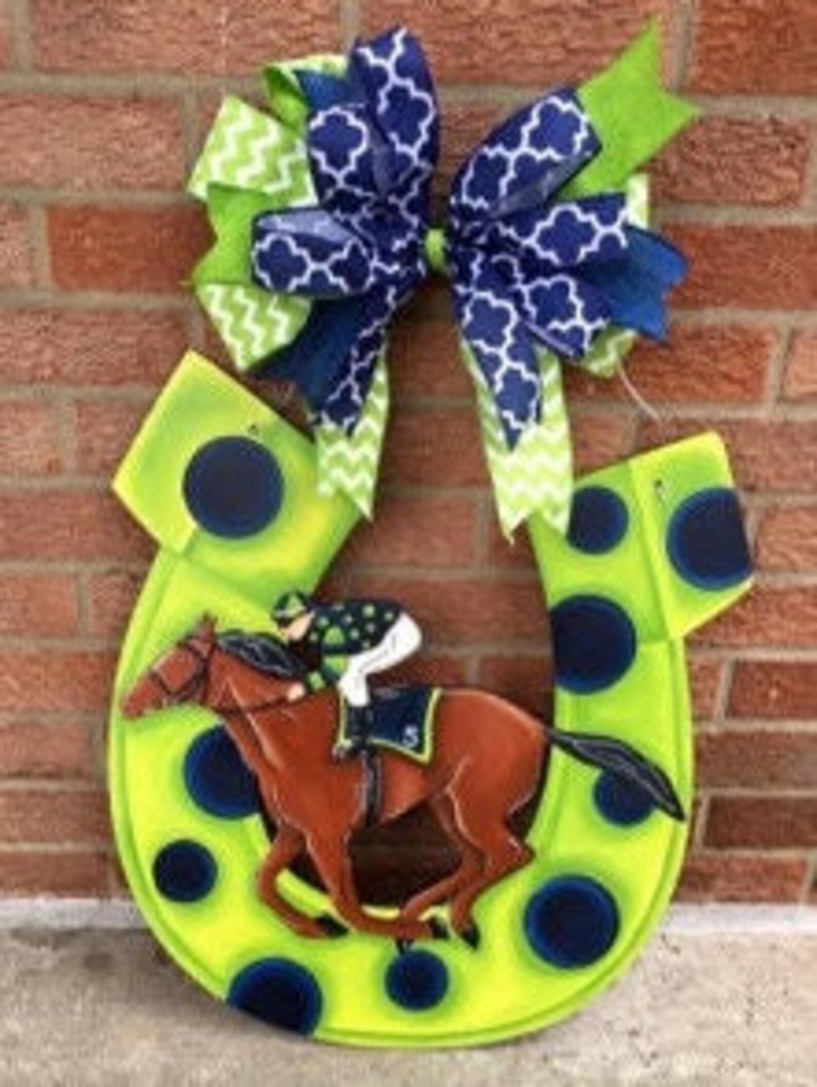 Derby Horseshoes Door Hangers Kentucky May Colorful Etsy