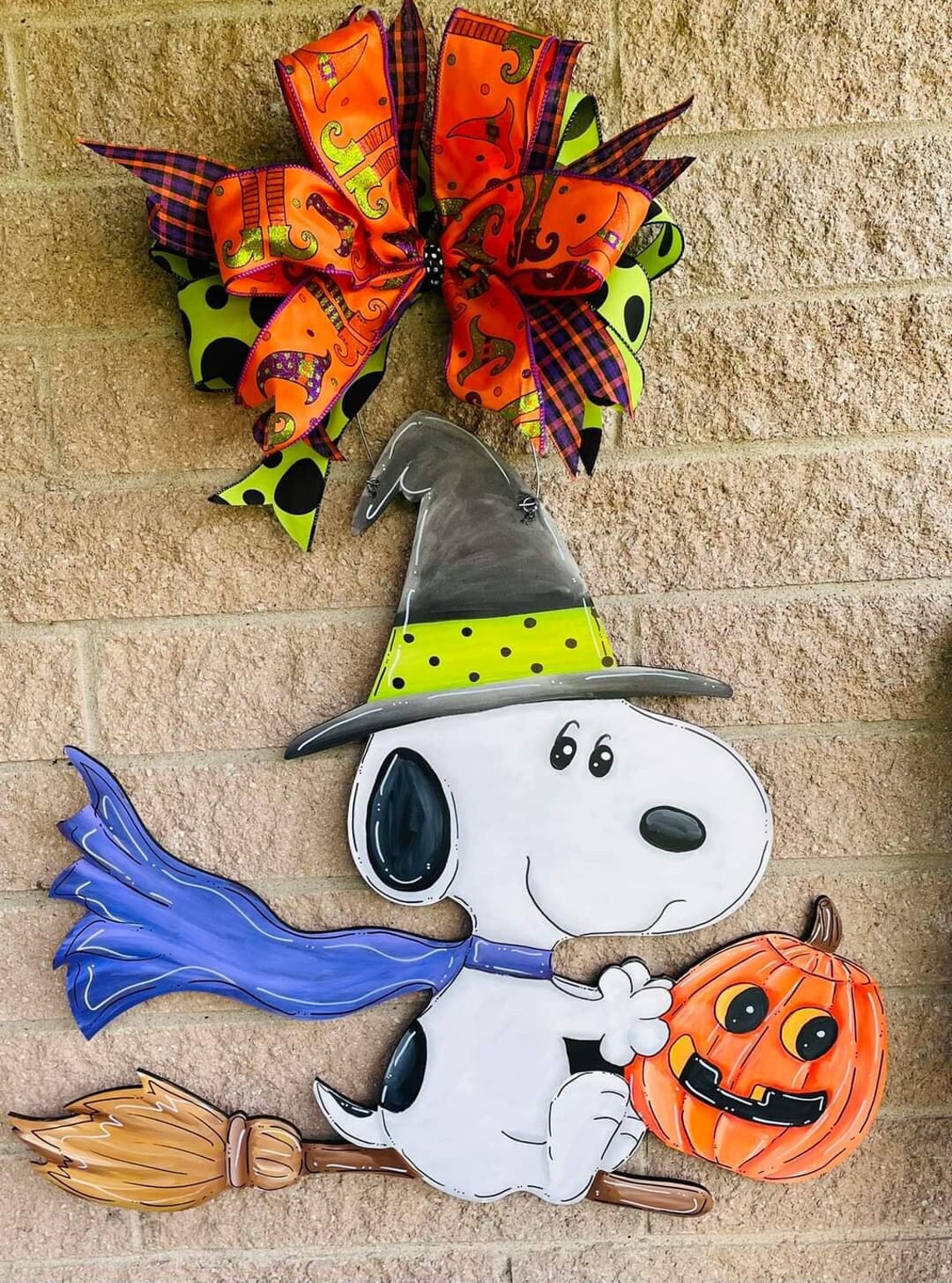 Halloween Broomstick Door Hanger Fall Witch Wood Signs Etsy