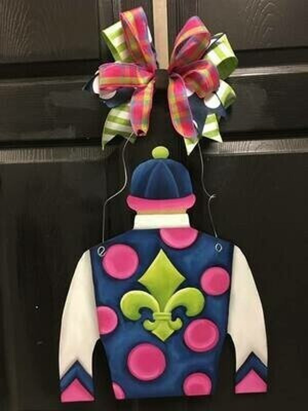 Derby Jockey Door Hangers Kentucky May Colorful Fun Etsy