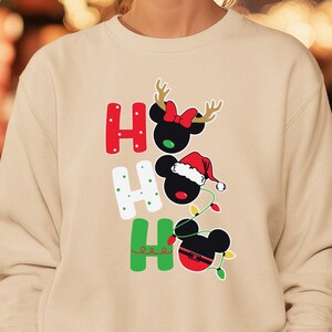 Christmas Reindeer Sweatshirt, Santa Hat Pullover, Funny Holiday Shirt, Festive Crewneck Gift