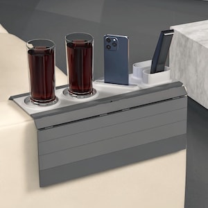 Large armrest tray - drinks holder, phone holder, tv remote. For your couch arm rest