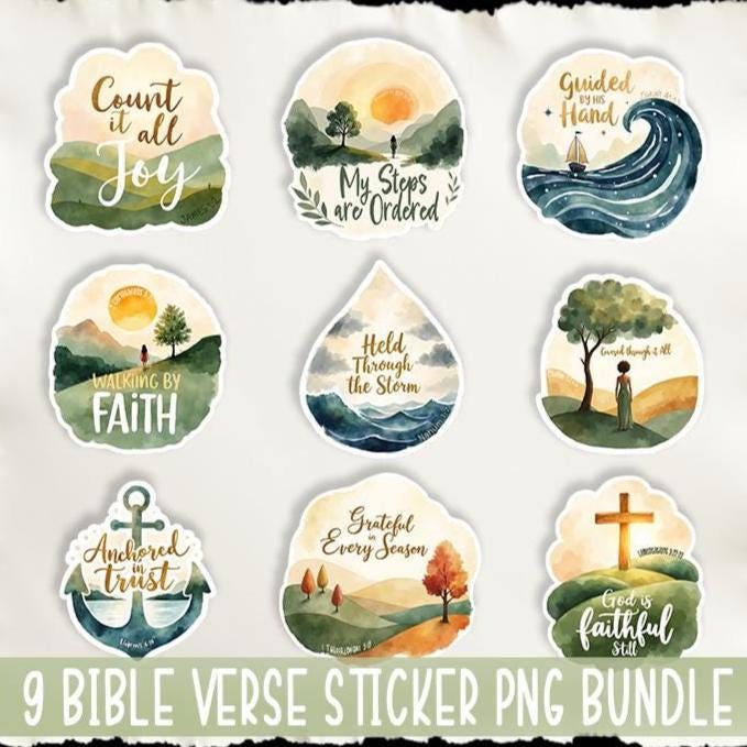 Christian Bible Verse Stickers PNG | Bible Journaling | Goodnotes and ...