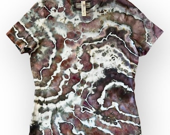 Geode Tie Dye T-Shirt: Bella + Canvas Cotton Crew Neck, Small