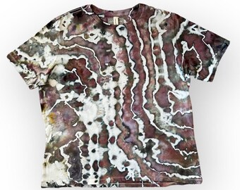 Ladies XL Geode Tie Dye T-Shirt: Bella + Canvas Lightweight Cotton