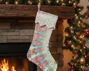 Tie Dye Christmas Stocking, One of a Kind