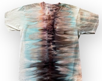 Large Boardwalk Blues Gravity Ice Dye T shirt, Soft 100% Cotton Kirkland No Tags Shirt, You Get Shirt Pictured