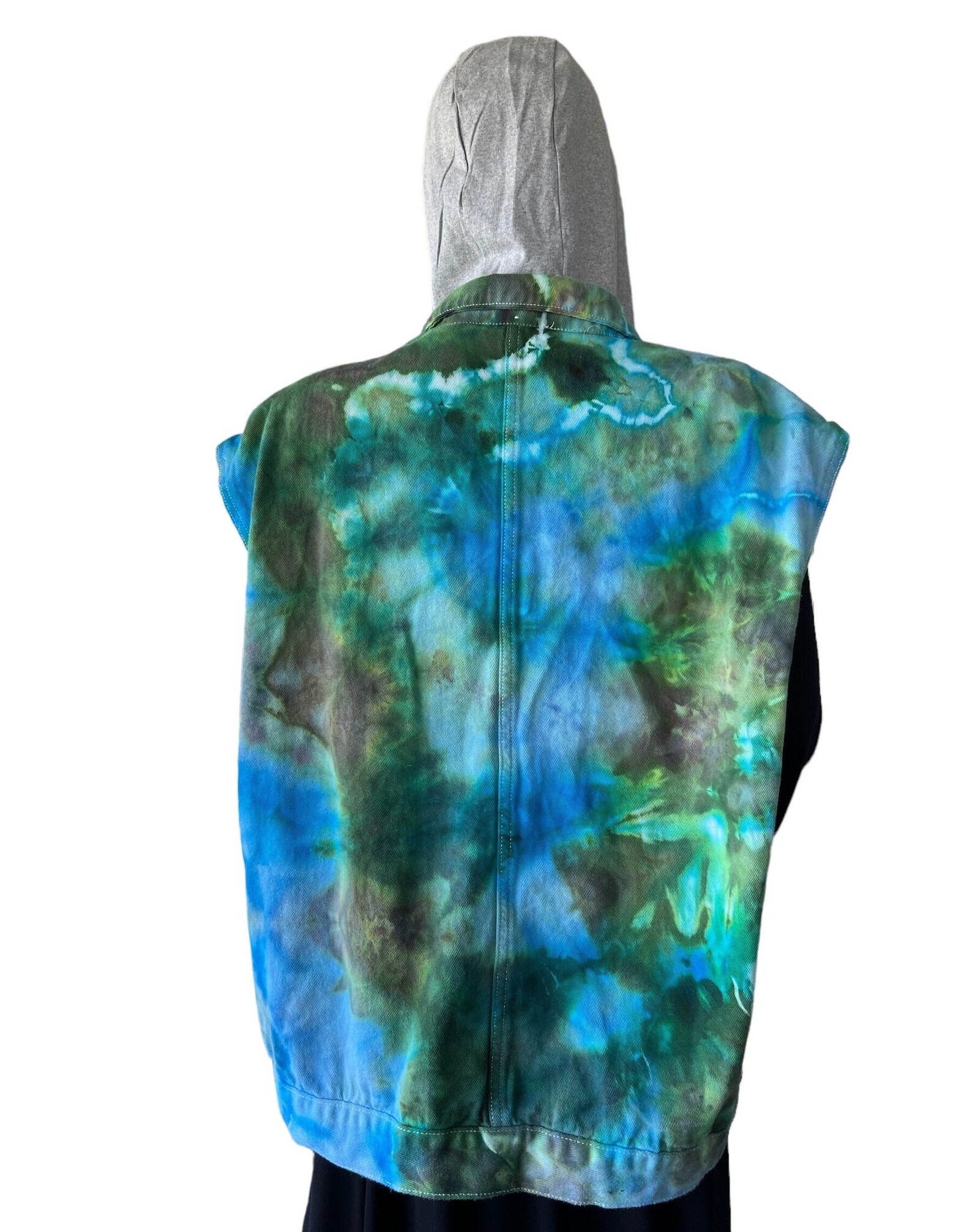 Stitch Detail Tie-Dye Cropped Vest main image 0