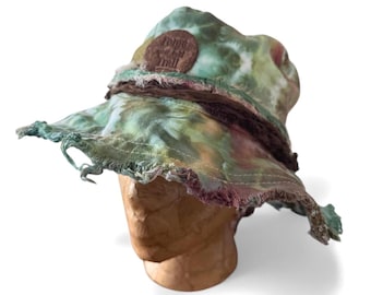 Camo Gurl Tie Dye Fringe Bucket Hat: Forge Your Own Trail Medium Size Hat