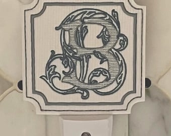 Monogrammed Embroidered Interchangeable Night Light Cover with Dusk to Dawn Sensor