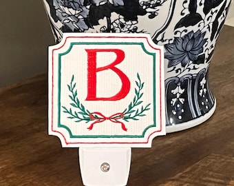 Monogrammed Embroidered Interchangeable Night Light Cover with Dusk to Dawn Sensor