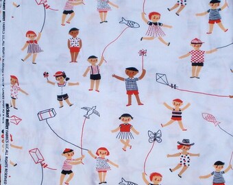 OOP Rare Michael Miller High as a Kite fabric Red White Blue