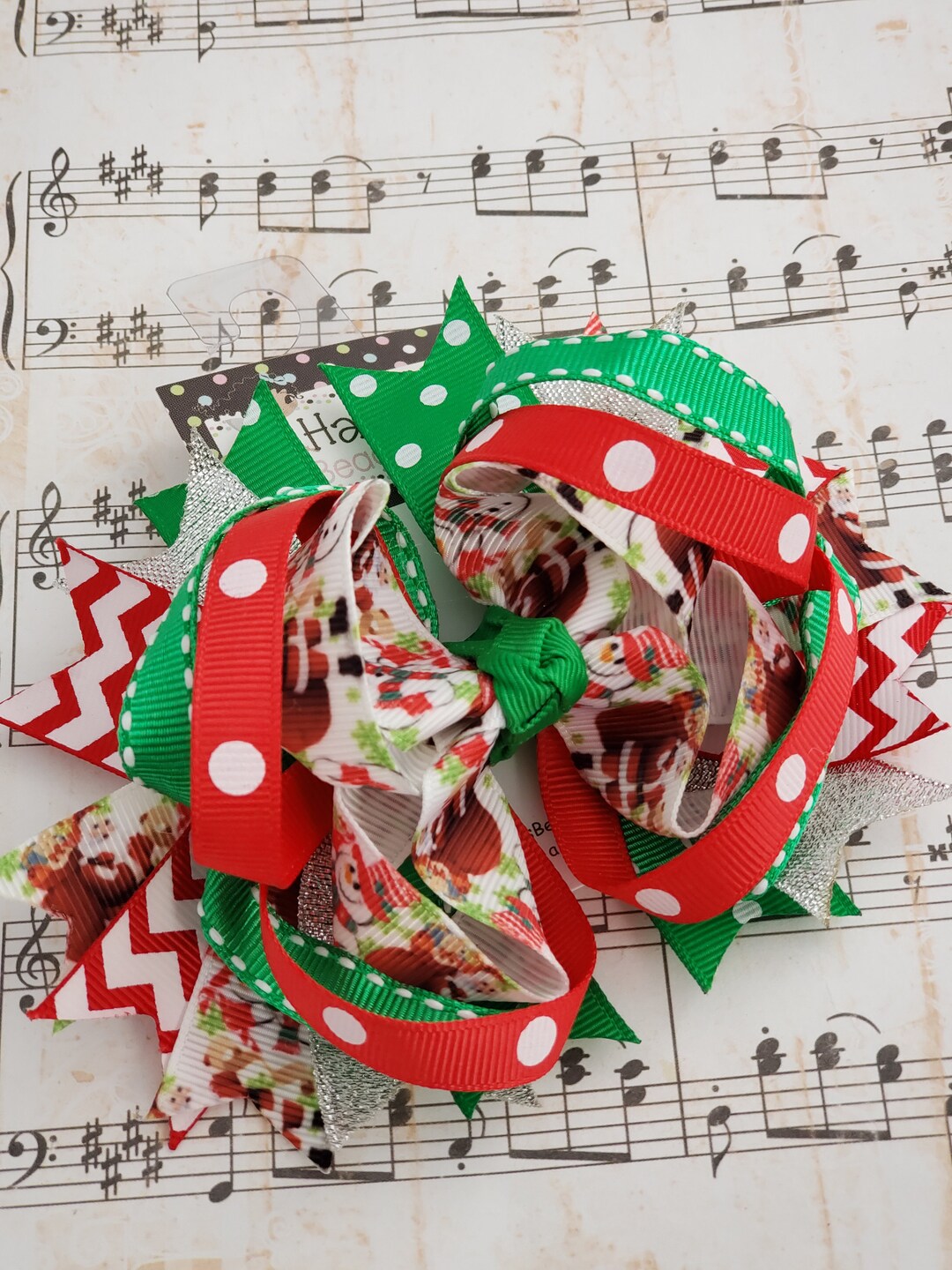 4 Inch Christmas Hair Bows Christmas Tree Hair Bow Merry Etsy