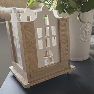 Lantern, canal house, wood, Raysin, handmade