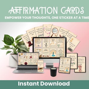 Self-Care printable cards Motivational digital Affirmation Cards  Wellness anxiety coping cards for teens Mental Health