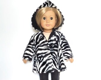 Black & White Zebra Print Belt fits 18" American Girl Size Doll