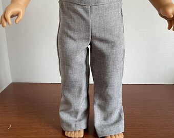 TC, pantalones de tweed gris claro - ropa de muñeca de niño de 18 pulgadas se adapta a niña o niño americano