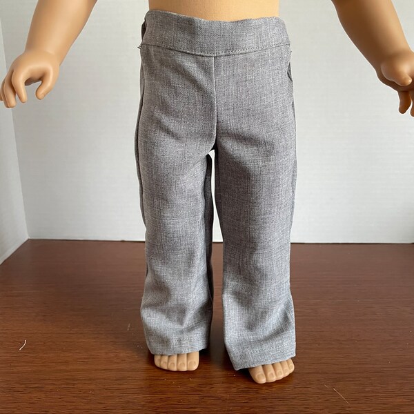 TC, Light Gray Tweed Slacks  - 18 Inch Boy Doll Clothes fits American Girl or Boy