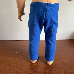 DC, Royal Blue Pants / Leggings 18 Inch Boy Doll Clothes fits American Girl or Boy image 4