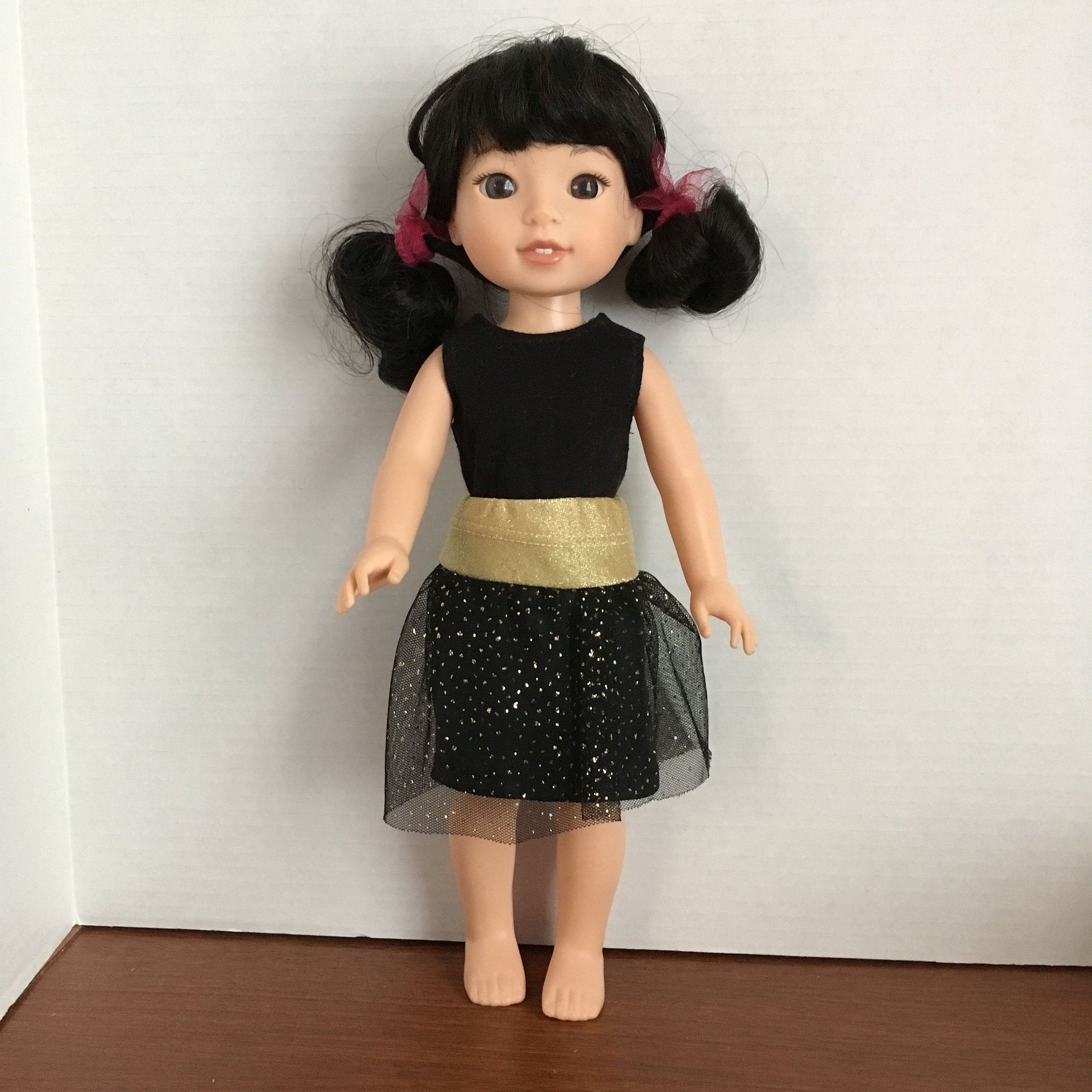 Fuchsia Top /& Tutu Skirt fits 14.5/" American Girl Wellie Wishers Doll Clothes
