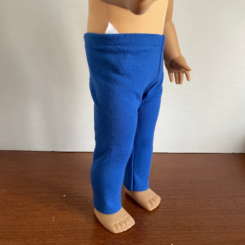 DC, Royal Blue Pants / Leggings 18 Inch Boy Doll Clothes fits American Girl or Boy image 2