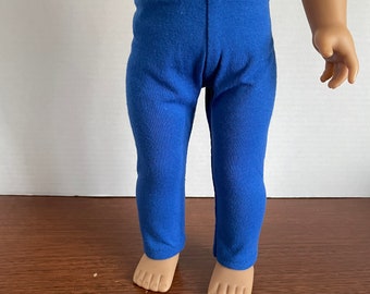 DC, Royal Blue Pants / Leggings - 18 Inch Boy Doll Clothes fits American Girl or Boy