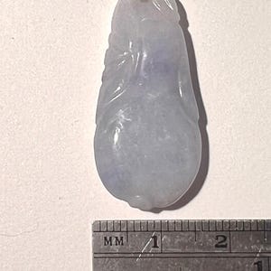 Vintage Dark Lavender Jade Carved Pendant - Dark Lavender Color - Jadeite Jade - Lovely Carved Lavender Jade - Drilled