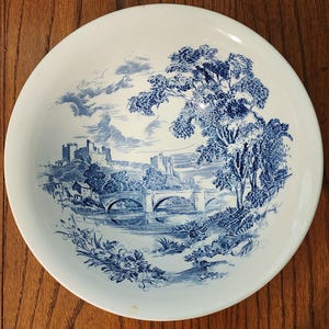 Vintage Blue Countryside 8.5 inch Bowl made by Wedgewood Enoch England