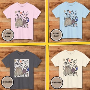 Frog Tshirt Unisex | Frogs & Flowers | Japanese Print T-shirt - Floral Design Modern Art + Japanese Frog Tee Shirt + Plants Flowers Animals image 5