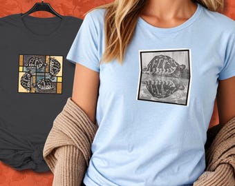 Women's Turtle T-shirt Petite Short | Turtle Ouroboros | Turtle Reflection | turtles tshirt | animal pattern tee shirt | turtle lover gift