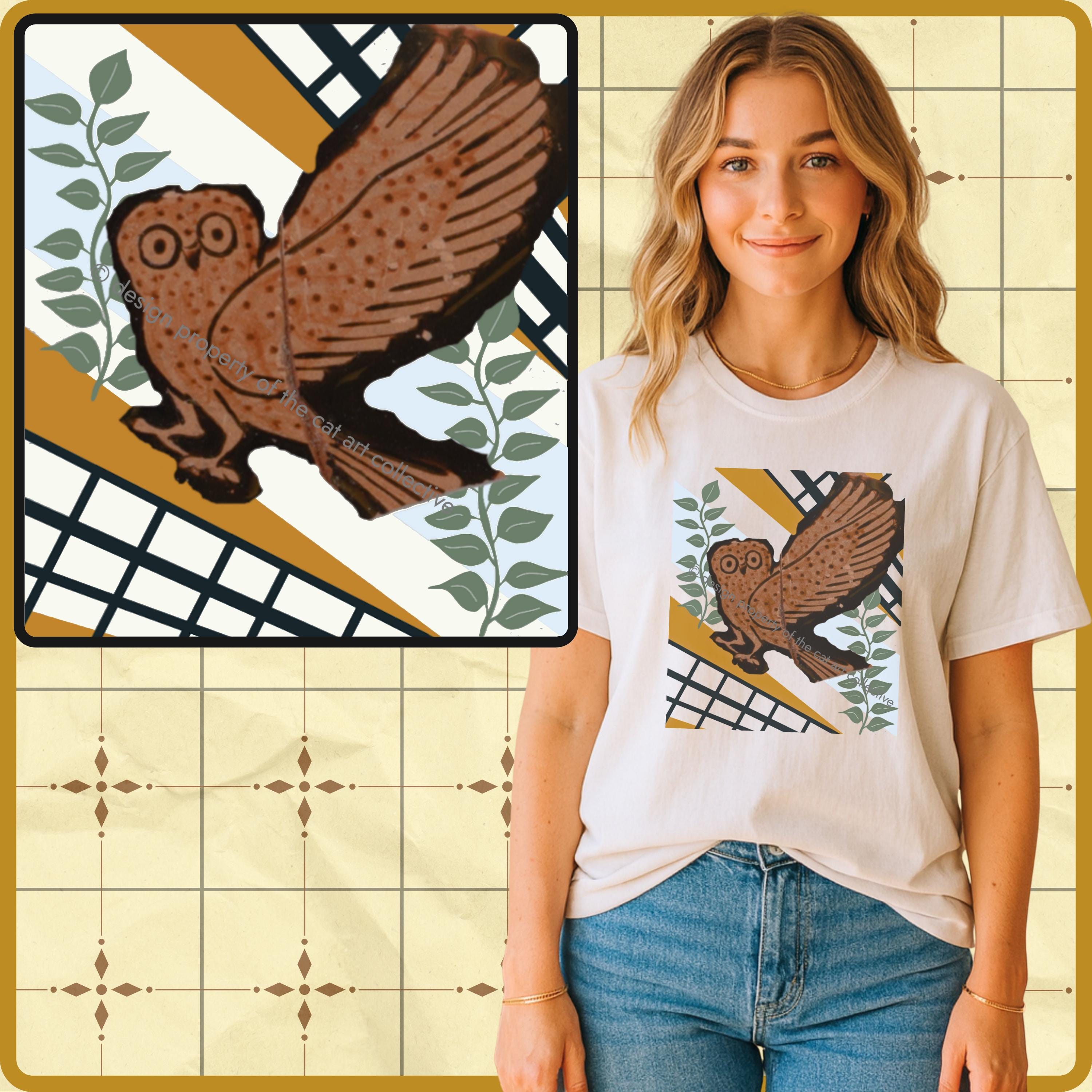 Short Owl Tshirt for Women | Surprised Owl Petite Owl T-shirt | Shirt with Birds | Bird Tee Present 