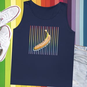 Banana Pride Tank Top - This Banana is a Work of Art Pride Tank for Pride, queer gay bi trans sleeveless pride muscle tee for LGBTQ LGBT