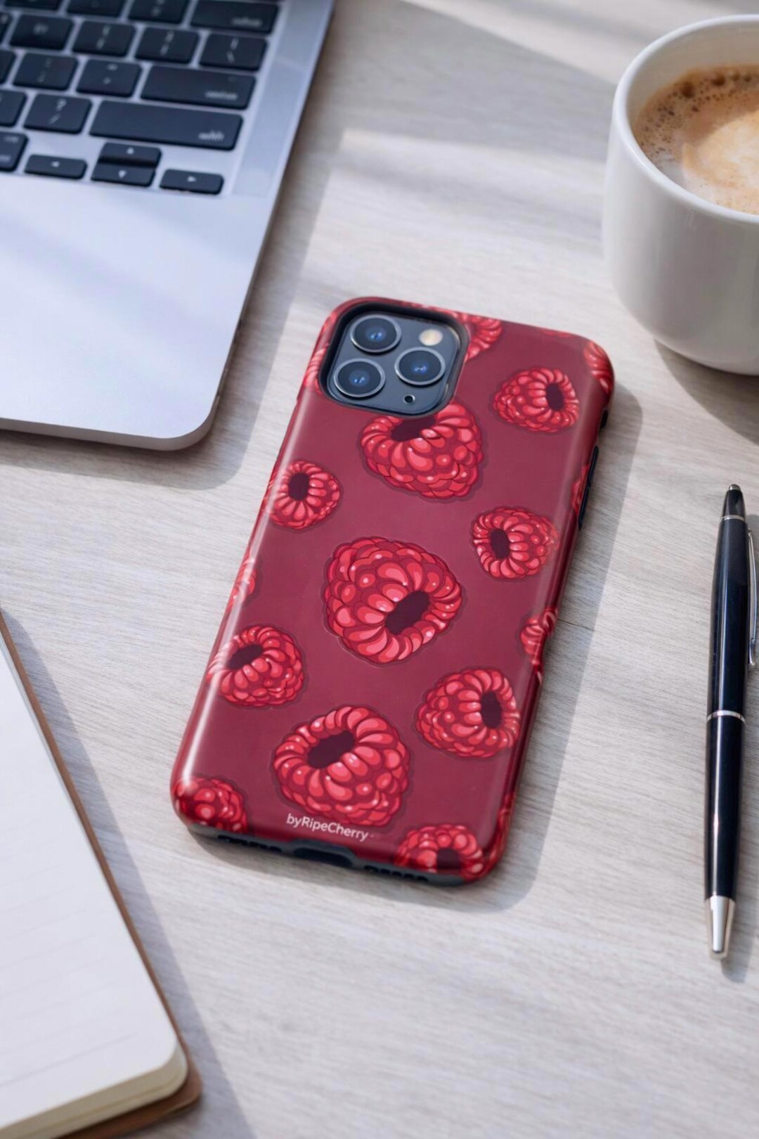 Raspberry Iphone Picture Raspberry iPhone Case, Burgundy Berry Phone Cover, Dark Red, Slim ...