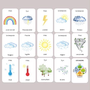 Cartes MÉTÉO MAGIQUE - Cartes Météo Éducatives – Apprendre la Météo et les Saisons en S’Amusant | Jeu Pédagogique pour Enfants