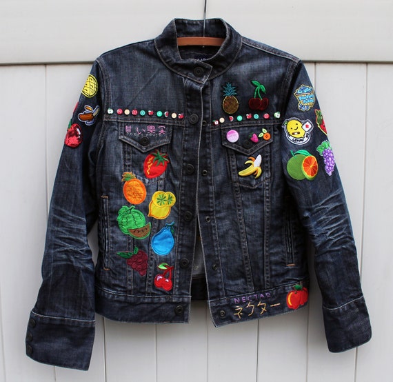 Personalized Denim Jacket With Patches, Customized Jean Patch