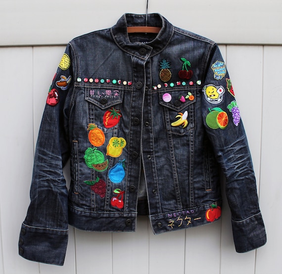 Personalized Denim Jacket With Patches, Customized Jean Patch