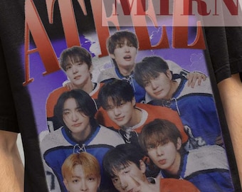 Camiseta gráfica retro de ATEEZ: camiseta de fan del Kpop