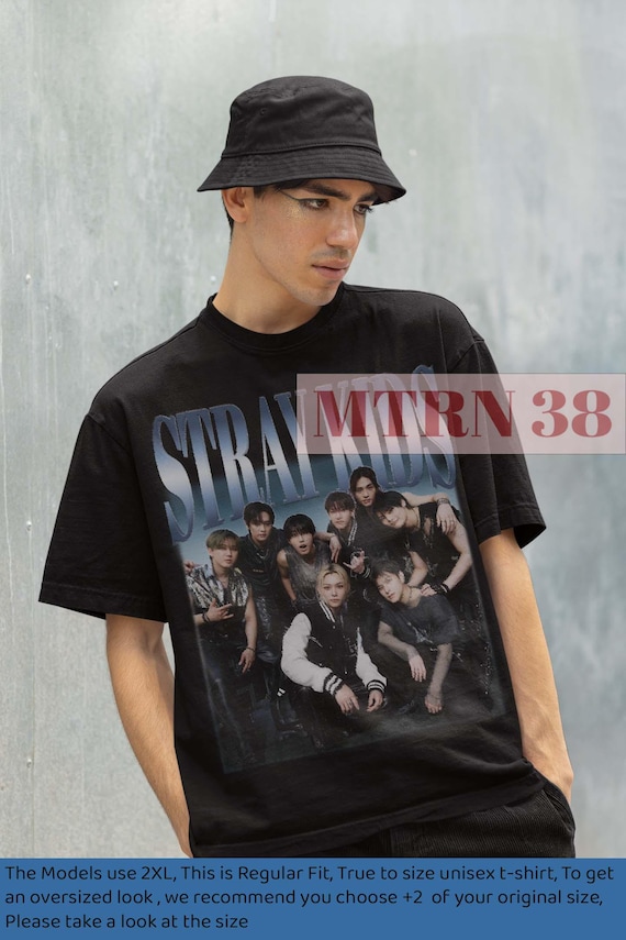 Stray Kids フォトTシャツ XLサイズ 公式グッズ Stray Kids Retro Graphic Tee - SKZ Kpop Idol Merch - Etsy