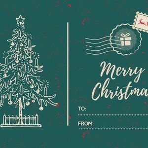 Cartoline di Buon Natale con un elegante design ad albero: perfette per gli auguri di buon Natale