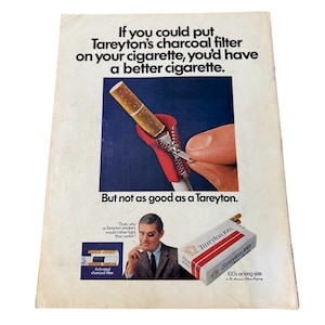 Original Vintage 1950s Tareyton Cigarette Magazine Advertisement Retro Ephemera Collectible Ad Memorabilia