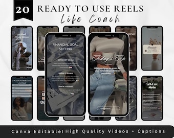 Instagram Reels for Coaches Canva Templates Mental Health Instagram Videos Mindset Social Media Reels
