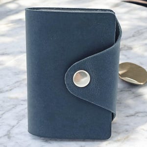 Tarjetero de cuero genuino para hombre, billetera para papá, tarjetero de regalo personalizado