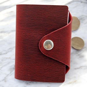 Tarjetero de cuero genuino para hombre, billetera para papá, tarjetero de regalo personalizado